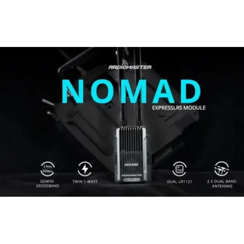 Модуль передавача Radiomaster Nomad Gemini Xrossband ExpressLRS 2.4 ГГц / 900 МГц Dual 1 Вт