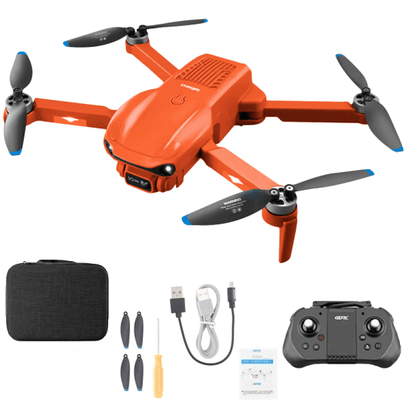 Квадрокоптер 4DRC F12 Orange - дрон з 4K і HD камерами, FPV, GPS, БК мотори, до 2000м, 25 хвилин в кейсі