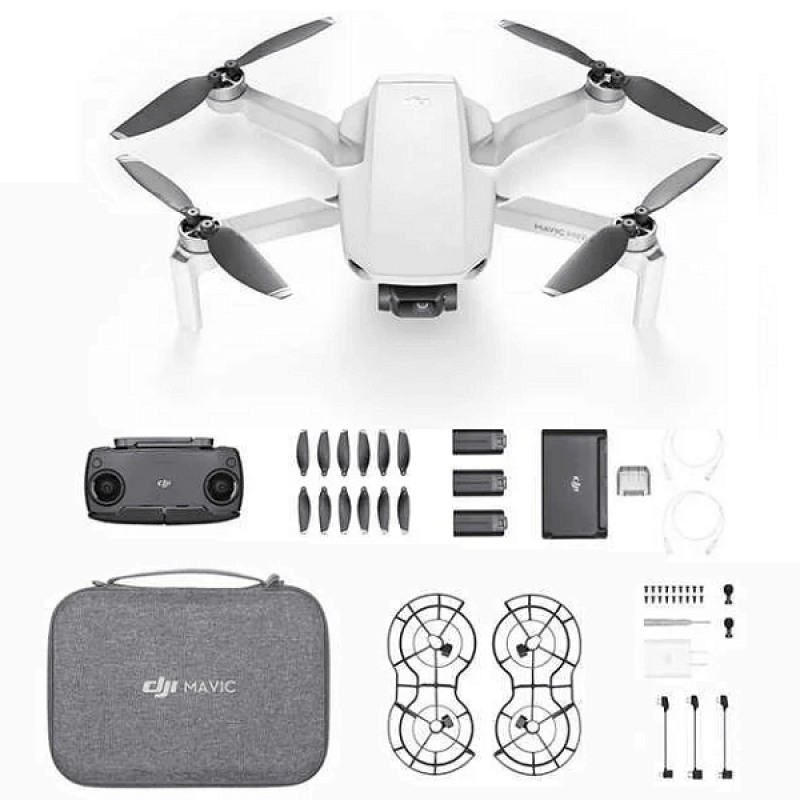 Квадрокоптер DJI Mavic Mini Fly More Combo - дрон з 2.7K камерою, FPV, GPS, БК мотори, до 2000м, 30 хвилин