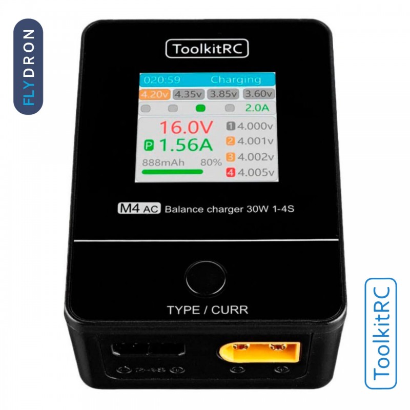 Зарядний пристрій для акумуляторів ToolkitRC M4AC 25W AC, XT60