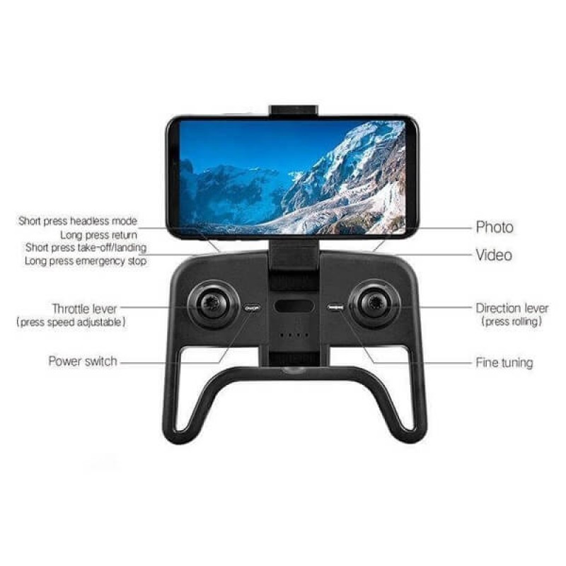 Квадрокоптер Ladybird R8 Black - дрон з 4K і HD камерами, FPV, барометр, до 15 хвилин в кейсі