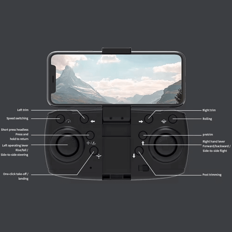 Квадрокоптер RC E99 Max Black - дрон з 4K і HD камерами, FPV, БК мотори, до 20 хвилин в кейсі