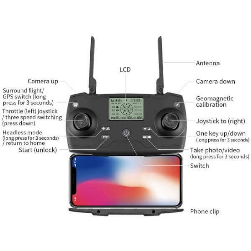 Квадрокоптер Kfplan KF102 Gray - дрон з 4K і HD камерами, EIS, FPV, GPS, БК мотори, до 1200м, 25 хвилин в кейсі