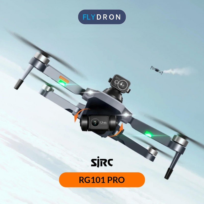 Квадрокоптер RC RG101 Pro - дрон з 4K і HD камерами, FPV, GPS, БК мотори, уникнення перешкод, до 3000м, 28хв в сумці