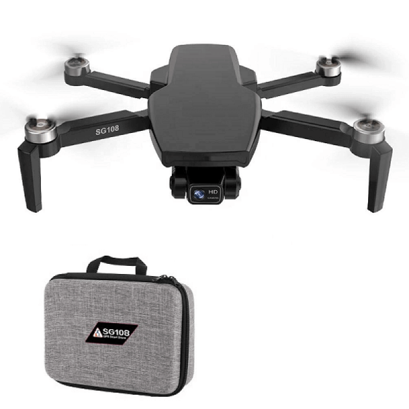 Квадрокоптер ZLRC SG108 Pro Black - дрон з 4K і HD камерами, FPV, GPS, БК мотори, до 1000м, 25 хвилин в кейсі