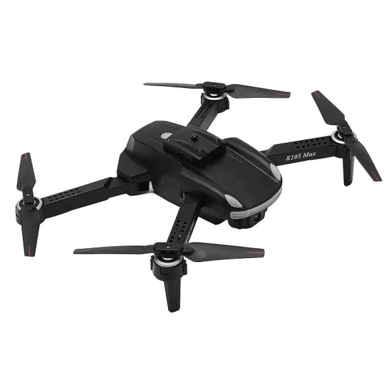 Квадрокоптер RC K105 Max Black − дрон з 4K і HD камерами, FPV, барометр, уникнення перешкод, 15 хв у кейсі