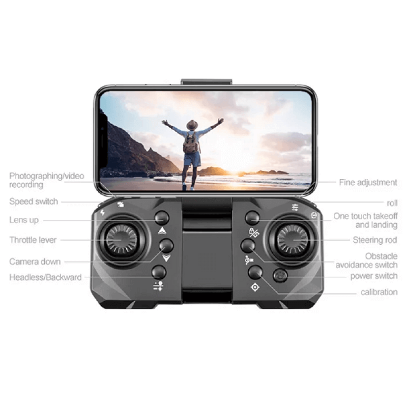 Квадрокоптер LSRC KS11 - дрон з 4K і HD камерами, FPV, БК мотори, уникнення перешкод, до 18 хвилин в кейсі