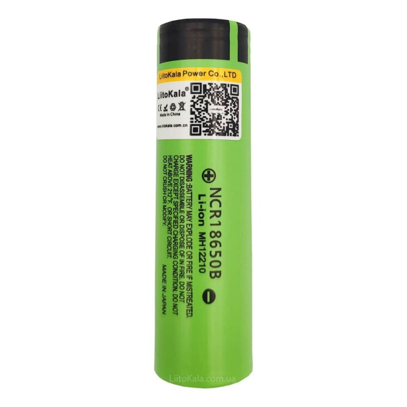 Літій-іонний Li-Ion акумулятор формату 18650 LiitoKala (ЛітоКала) Lii 34B 3400 mAh,з плоским плюсовим контактом, без захисту.близько 6 год.