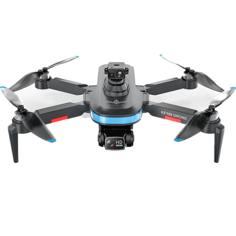 Квадрокоптер Kfplan KF108 Max - дрон з 4K і HD камерами, FPV, GPS, БК мотори, запобігання перешкод, до 500м, 25 хвилин в кейсі