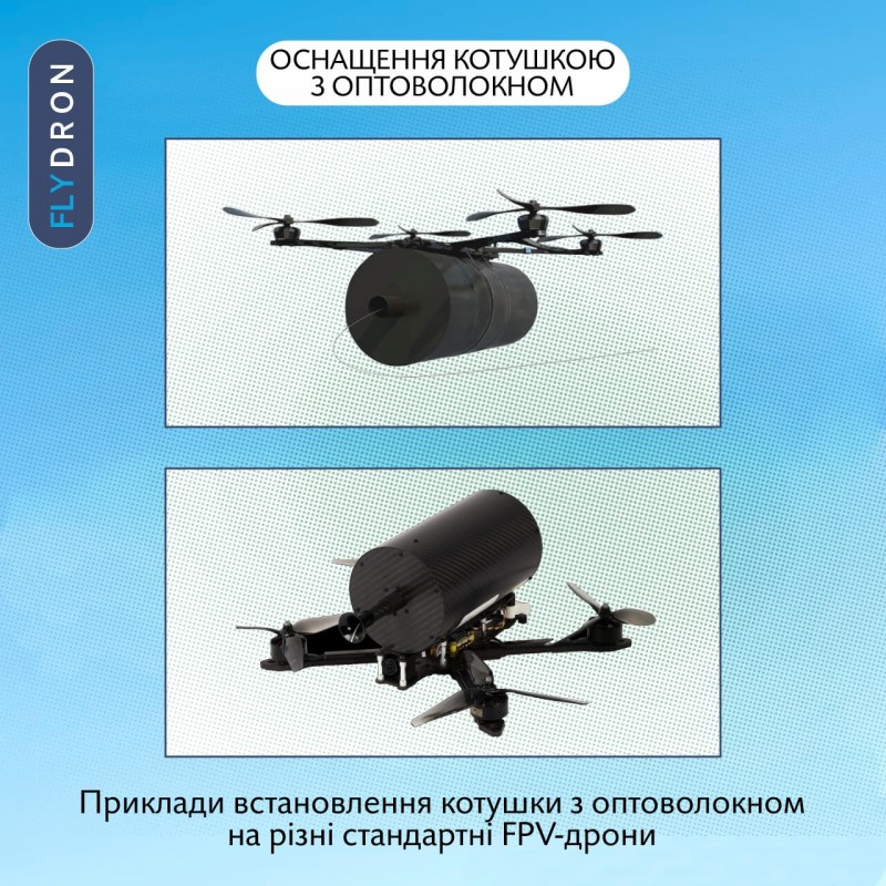 Оптоволоконний наземний модуль керування FPV-дроном, до 25 км, 1 Мбіт/с (Наземна станція керування дроном на оптоволокні)