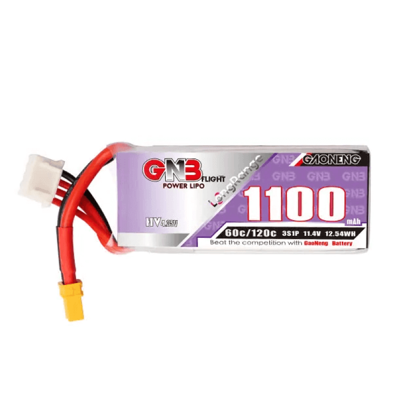 Акумуляторна батарея GNB на 1100 mAh 3S 11.4V 60C для FPV квадрокоптерів