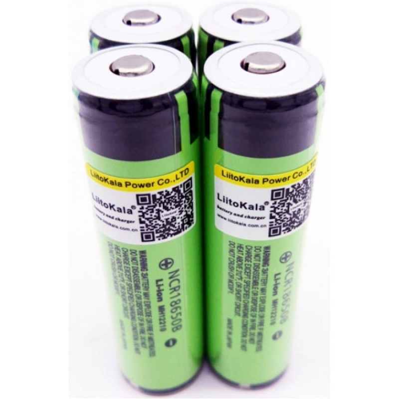 Літій-іонний Li-Ion акумулятор формату 18650 LiitoKala (ЛітоКала) Lii 34B 3400 mAh,з плоским плюсовим контактом, без захисту.близько 6 год.