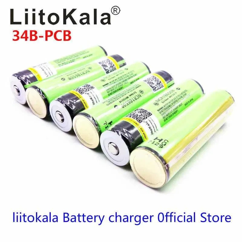 Літій-іонний Li-Ion акумулятор формату 18650 LiitoKala (ЛітоКала) Lii 34B 3400 mAh,з плоским плюсовим контактом, без захисту.близько 6 год.