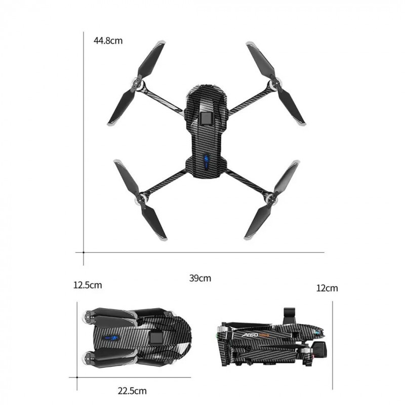 Квадрокоптер AE60 Ultra— дрон з 4K камерою, FPV, GPS, 3-осьовим підвісом, сенсорним пультом керування 7.2", з уникненням перешкод, до 8 км, до 29 хвилин польоту, з сумкою