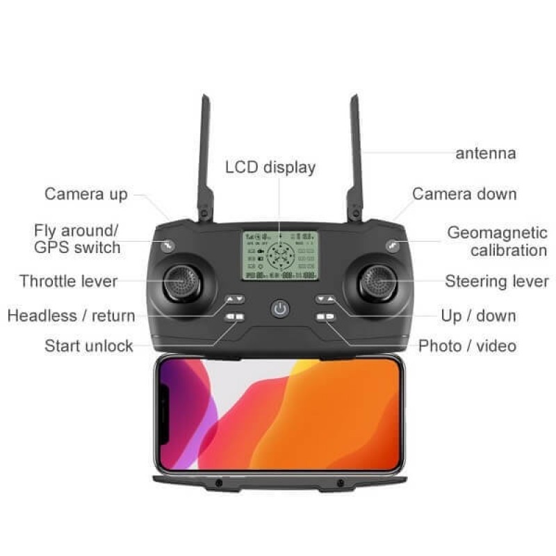 Квадрокоптер Aviator 8811 Pro - дрон з 6K і HD камерами, FPV, GPS, БК мотори, до 1000м, 28 хвилин в сумці