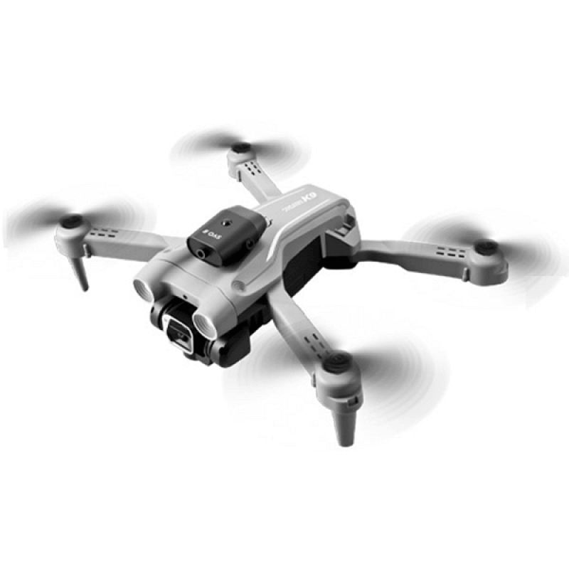 Квадрокоптер XKJ K9 Gray – дрон з 4K і HD камерами, FPV, барометр, запобігання перешкод, до 15 хвилин в кейсі