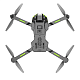 Квадрокоптер XKRC B6 − дрон з 6K і HD камерами, GPS, БК мотори, запобігання перешкод, до 300м, 20 хв у кейсі