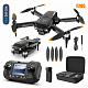 Квадрокоптер F205 – дрон з HD-камерою 1080p, БК мотори, FPV, 5G Wi-Fi, Екран на пульті 4,5 дюйми, Уникнення перешкод, до 20 хвилин, до 150 м, Кейс