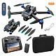 Квадрокоптер S159 – дрон з HD-камерою, БК мотори, FPV, 5G Wi-Fi, GPS, ESC, EIS, Екран на пульті 5,9 дюйми, Уникнення перешкод, до 20 хвилин, до 500 м, Кейс